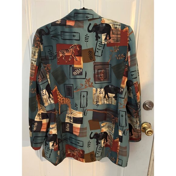 Lori Zoni vintage animal print blazer size Large - Picture 2 of 7